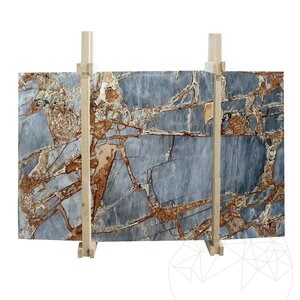 Fantastic Blue Polished Marble Slab, 2 cm