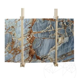 Fantastic Blue Polished Marble Slab, 2 cm