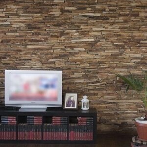 Slate Rhodos 3D Strips | Decorative Stone for Vertical Cladding, Exterior-Interior (10-12/pallet)