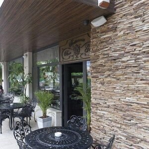 Slate Rusty Brown 3D Strips | Decorative Stone for Vertical Cladding, Exterior-Interior (10-12/pallet)