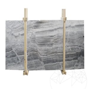 Galactic Grey Polished Marble Slab, 2 cm