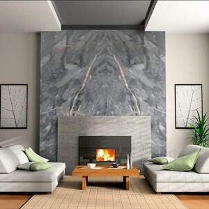 Golden Grey Polished Marble Slab, 2 cm