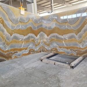 Golden Sky Polished Marble Slab, 2 cm