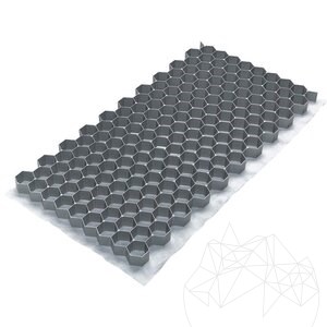 Landscape Spacer Design System for Gravel stability, grey, 1176 x 764 x 32 mm