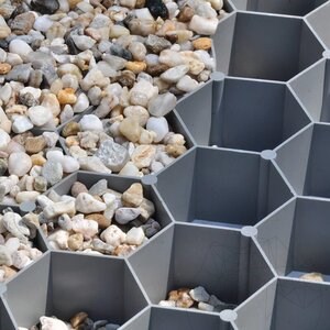 Landscape Spacer Design System for Gravel stability, grey, 1176 x 764 x 32 mm
