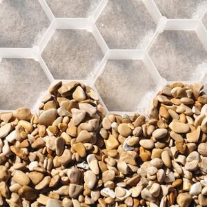 Landscape Spacer Design System for Gravel stability, white, 1176 x 764 x 32 mm