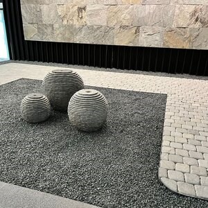 Grey Anthracite Decorative Sphere, 50 cm