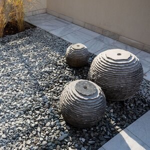 Grey Anthracite Decorative Sphere, 50 cm