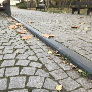 Anthracite Granite Kerbstone, (chamfer 1L - 2 cm) 20 x 25 x 50 cm