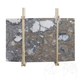 Invisible Grey Polished Marble Slab, 2 cm