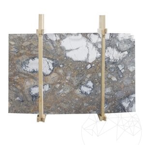 Invisible Grey Polished Marble Slab, 2 cm