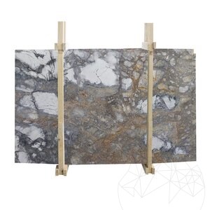 Invisible Grey Polished Marble Slab, 2 cm