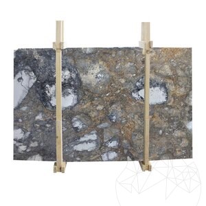 Invisible Grey Polished Marble Slab, 2 cm