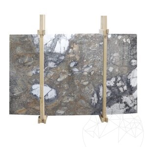 Invisible Grey Polished Marble Slab, 2 cm
