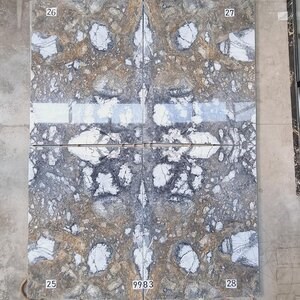 Invisible Grey Polished Marble Slab, 2 cm
