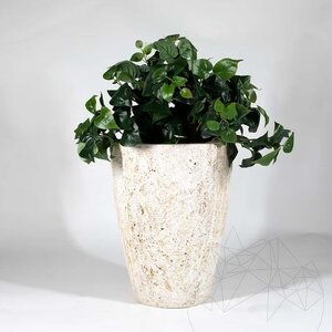 Romano Classic Riven Travertine Flower Pot, 40 x 30 x 30 cm