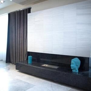 Kavala Cross Cut Sandblasted Marble, 60 x 30 x 1 cm