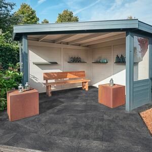 Sinterized Stone L'ALTRA PIETRA Museo Ardesia Nera, 40 X 120 X 2 cm, R11 - Non-Slip for outdoor use