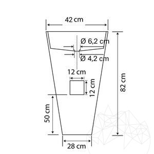 Bathroom Sink - Classic Travertine BAYK, 42 x 42 x 82 cm