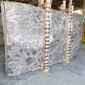 Grigio Superiore Cross Cut Polished Marble Slab, 2 cm