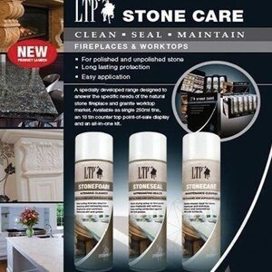 LTP Stone Care Kit - All in one care kit for stone fireplaces and worktops (cleans, seals and maintains)