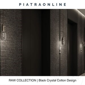 Black Crystal Cotton Design Slab Granite 3CM