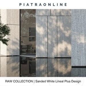Sanded White Lineal Plus Design Slab Granite 3CM