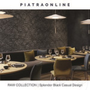 Splendor Black Casual Design Slab Granite 3CM