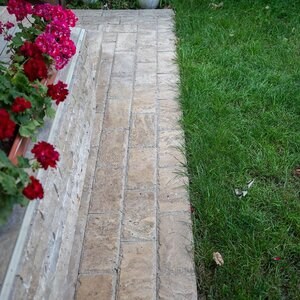 Latte PREMIUM Brushed & Chiseled Edge Travertine, 30.5 x 15 x 3 cm