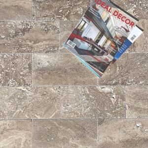 Latte Brushed Travertine, 30.5 x 15.2 x 3 cm
