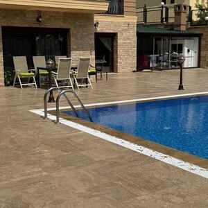 Latte PREMIUM Brushed Travertine French Pattern Set 3 cm