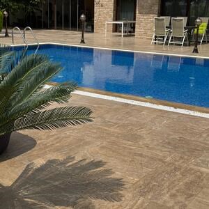 Latte PREMIUM Brushed Travertine French Pattern Set 3 cm