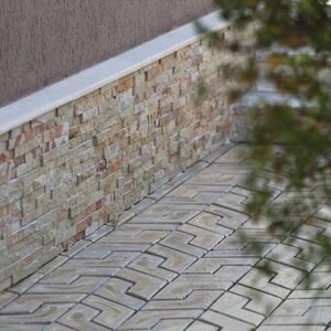 Sparta Limestone Wall Cladding Panel, 15 x 60 cm