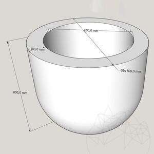 Limestone Planter – Natural Stone Planter for Flowers & Ornamental Trees, Indoor/Outdoor, 75 x 75 x 70 cm