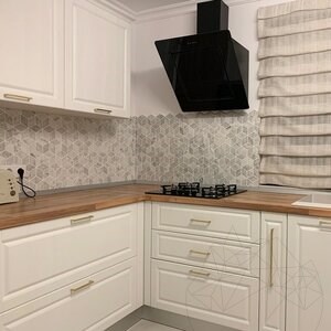 New York Cube Design Honed Marble Mosaic