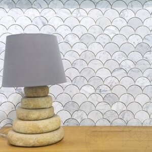 New York Fish Scale Honed Marble Mosaic 