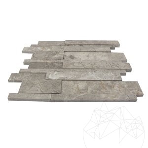 Silver Polished Travertine 3D Wall Mosaic