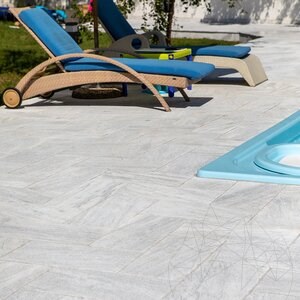 Kavala Cross Cut Bush Hammered Marble, 60 x 30 x 2 cm
