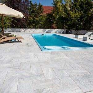 Kavala Cross Cut Bush Hammered Marble, 60 x 30 x 2 cm