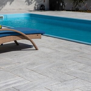 Kavala Cross Cut Bush Hammered Marble, 60 x 30 x 2 cm