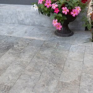 Tundra Grey Sandblasted Marble 15.2 x 30.5 x 3 cm