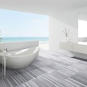 Equator Vein Cut Polished Marble, 61 x 30.5 x 1 cm