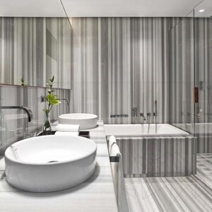 Equator Vein Cut Polished Marble, 61 x 30.5 x 1 cm