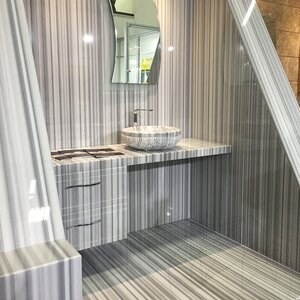 Equator Vein Cut Polished Marble, 61 x 30.5 x 1 cm