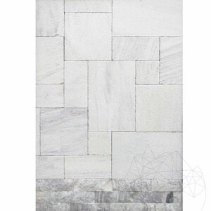 Kavala Bush Hammered Marble French Pattern Set, 2 cm