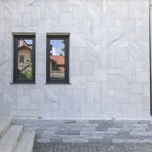 Kavala Bush Hammered Marble French Pattern Set, 2 cm