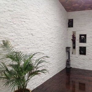 Pure White Marble Wall Cladding Panel, 15 x 60 cm