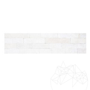 Pure White Marble Wall Cladding Panel, 15 x 60 cm