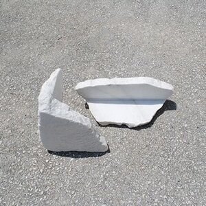 Rock Face Thassos Polygonal Marble (Corner Piece)