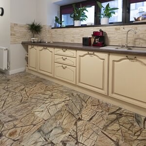 Rainforest Brown Polished Marble, 61 x 30.5 x 1 cm